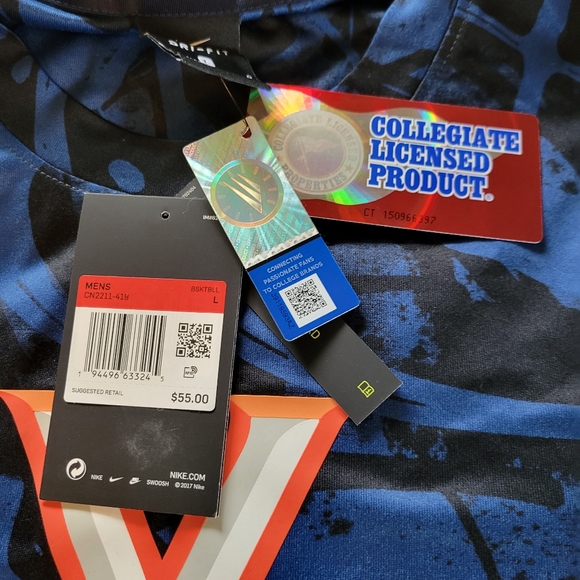 Nike men's UVA Dri-Fit LS training top - Picture 5 of 6